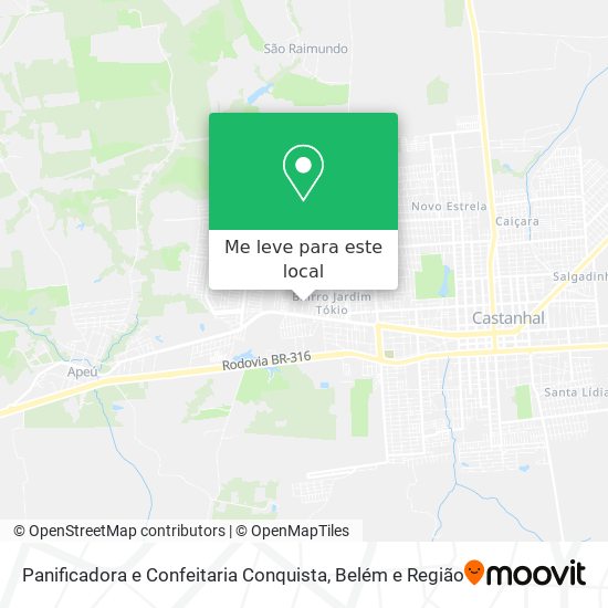 Panificadora e Confeitaria Conquista mapa