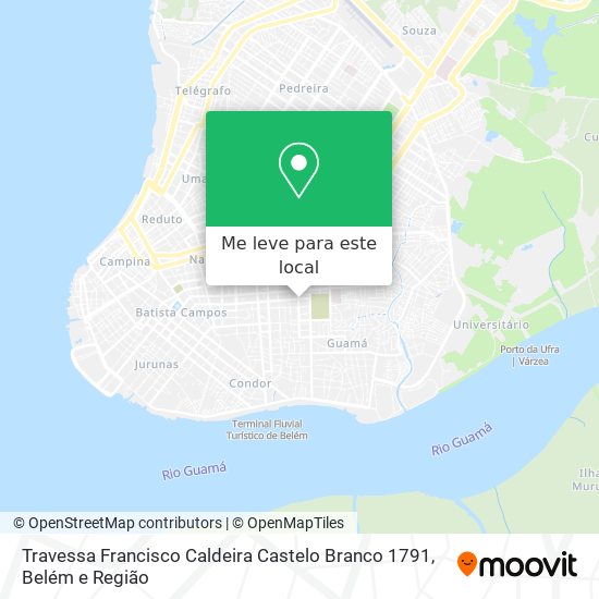 Travessa Francisco Caldeira Castelo Branco 1791 mapa