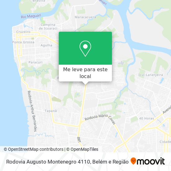Rodovia Augusto Montenegro 4110 mapa