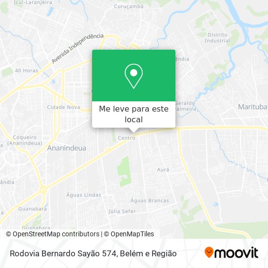Rodovia Bernardo Sayão 574 mapa