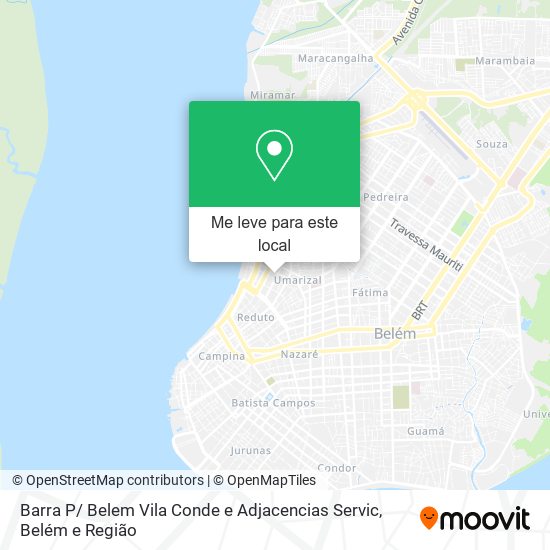 Barra P/ Belem Vila Conde e Adjacencias Servic mapa