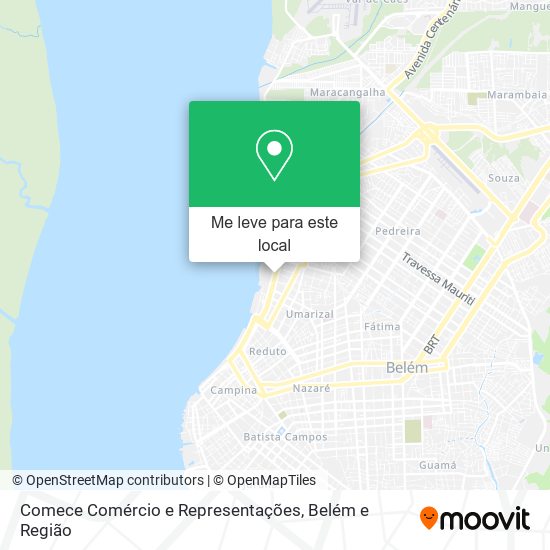 Comece Comércio e Representações mapa