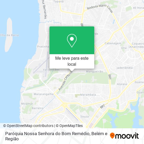 Paróquia Nossa Senhora do Bom Remédio mapa