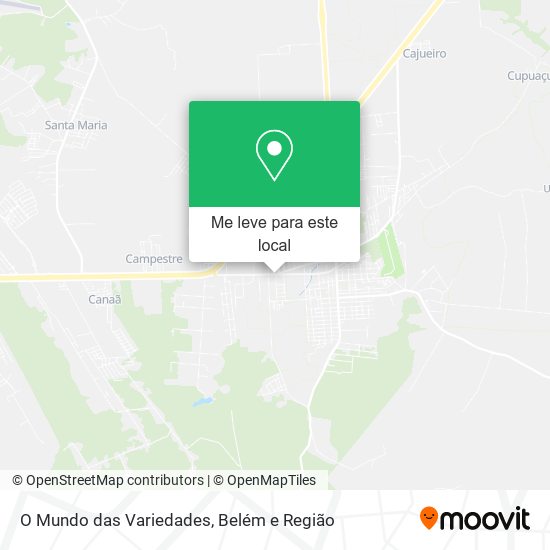 O Mundo das Variedades mapa
