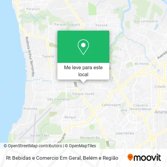Rt Bebidas e Comercio Em Geral mapa
