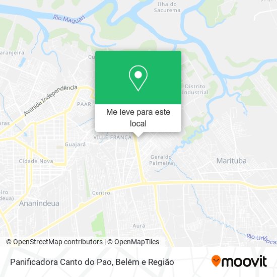 Panificadora Canto do Pao mapa