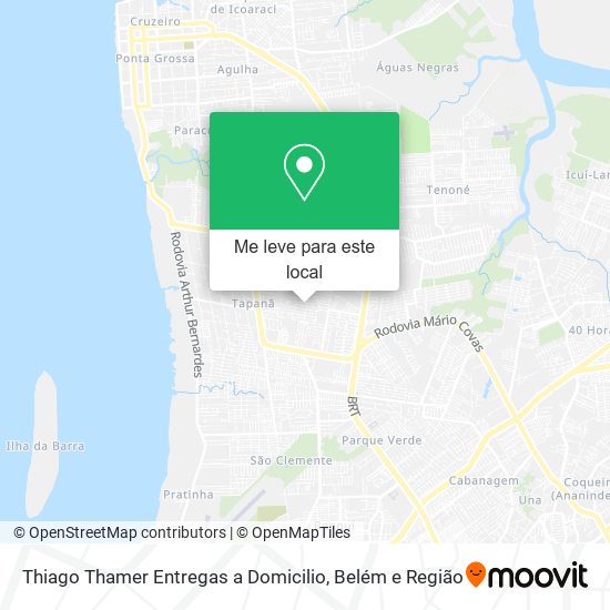 Thiago Thamer Entregas a Domicilio mapa