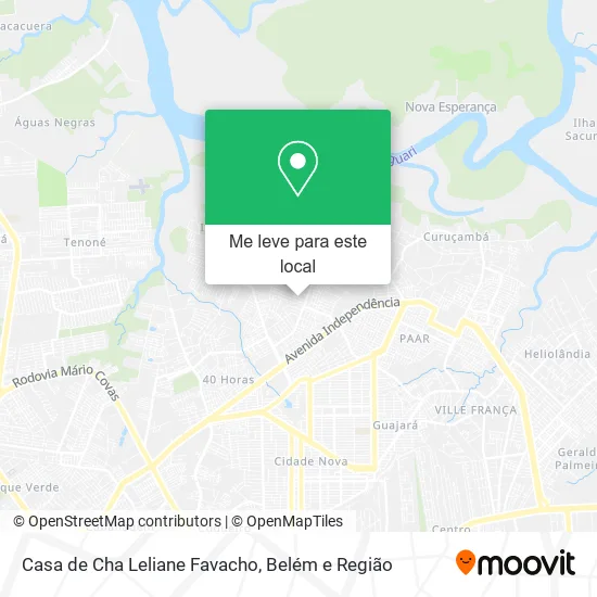 Casa de Cha Leliane Favacho mapa