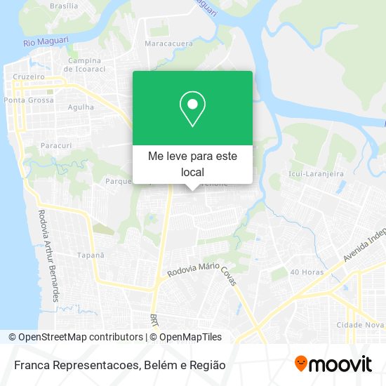 Franca Representacoes mapa
