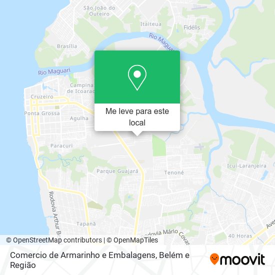 Comercio de Armarinho e Embalagens mapa