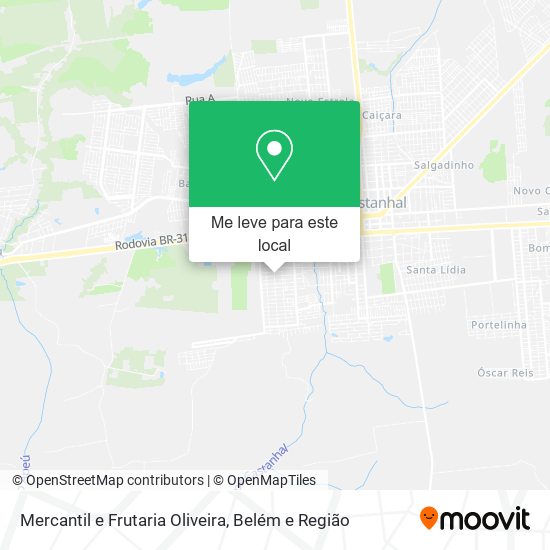 Mercantil e Frutaria Oliveira mapa