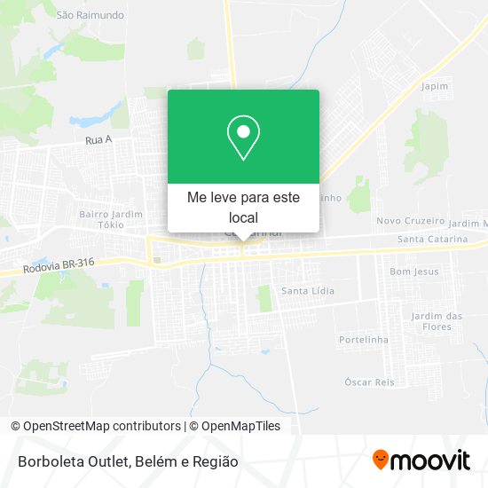 Borboleta Outlet mapa