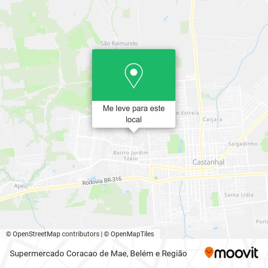 Supermercado Coracao de Mae mapa