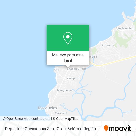 Depisito e Coviniencia Zero Grau mapa