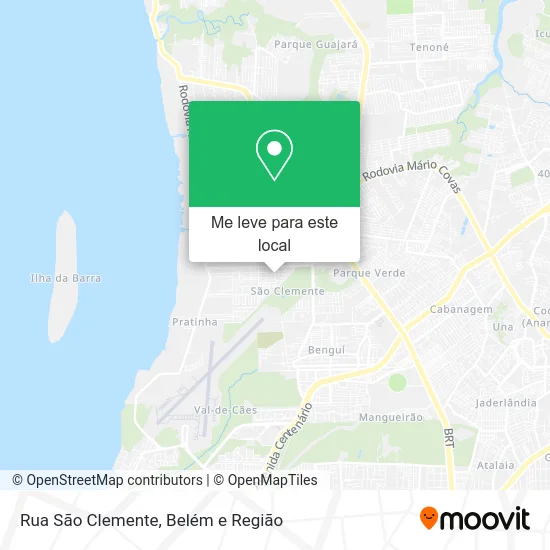 Rua São Clemente mapa