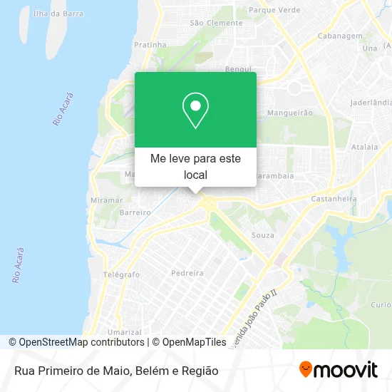Rua Primeiro de Maio mapa