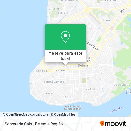 Sorveteria Cairu mapa