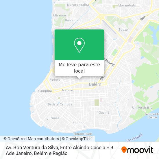 Av. Boa Ventura da Silva, Entre Alcindo Cacela E 9 Ade Janeiro mapa