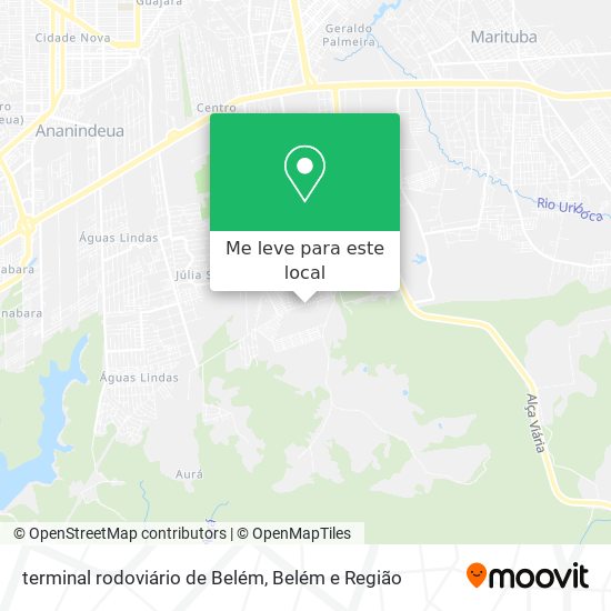 terminal rodoviário de Belém mapa
