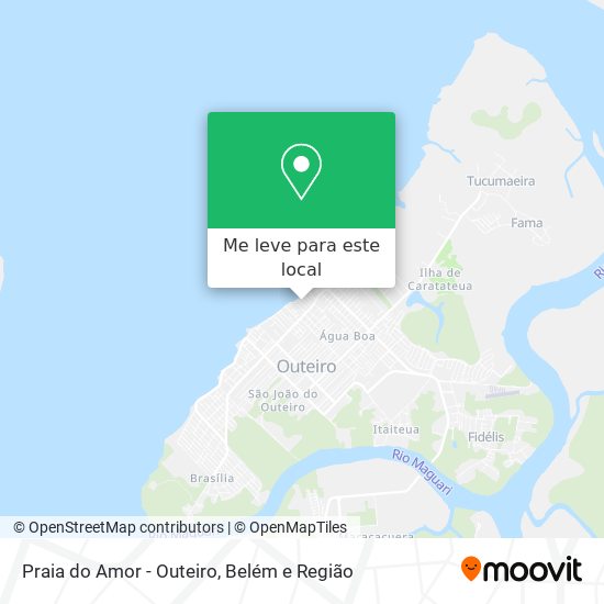 Praia do Amor - Outeiro mapa