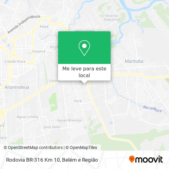 Rodovia BR-316 Km 10 mapa