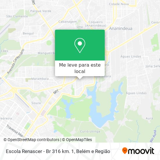 Escola Renascer - Br 316 km. 1 mapa