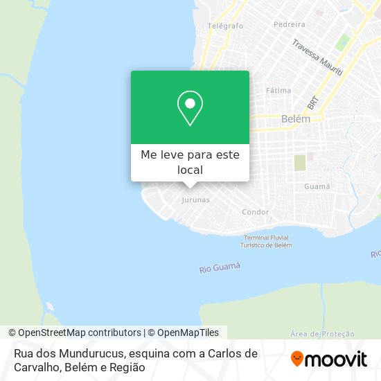 Rua dos Mundurucus, esquina com a Carlos de Carvalho mapa