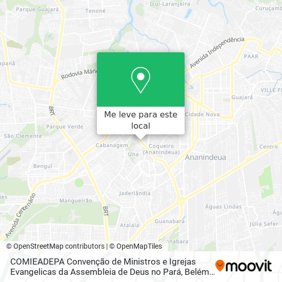 COMIEADEPA Convenção de Ministros e Igrejas Evangelicas da Assembleia de Deus no Pará mapa