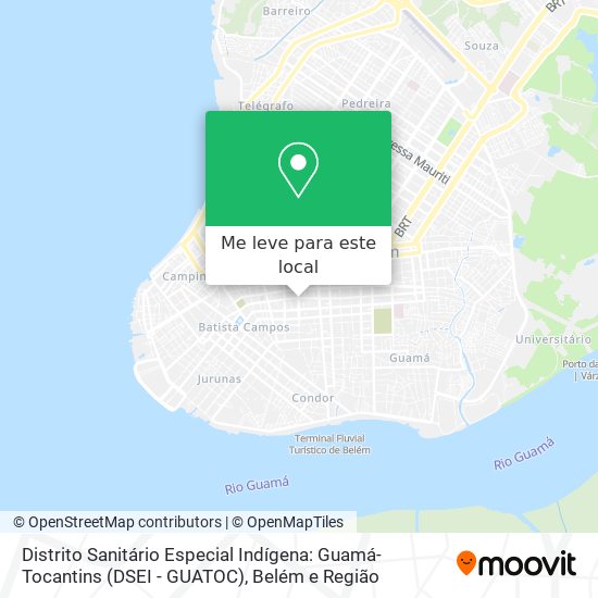 Distrito Sanitário Especial Indígena: Guamá-Tocantins (DSEI - GUATOC) mapa