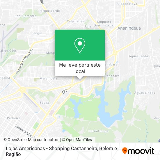 Lojas Americanas - Shopping Castanheira mapa
