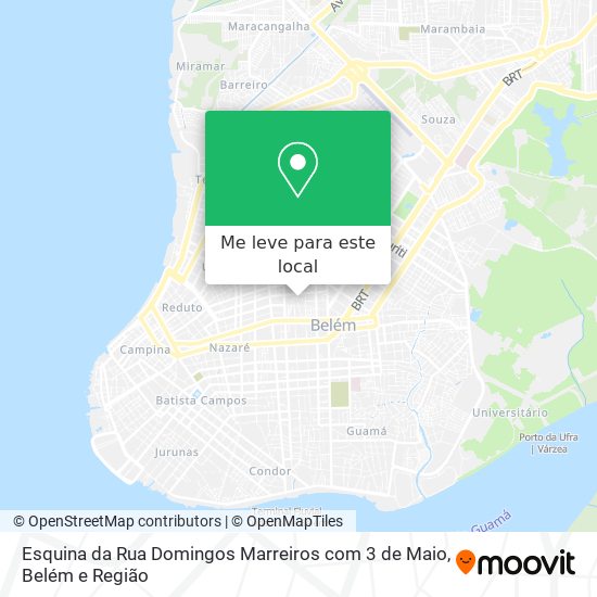 Esquina da Rua Domingos Marreiros com 3 de Maio mapa