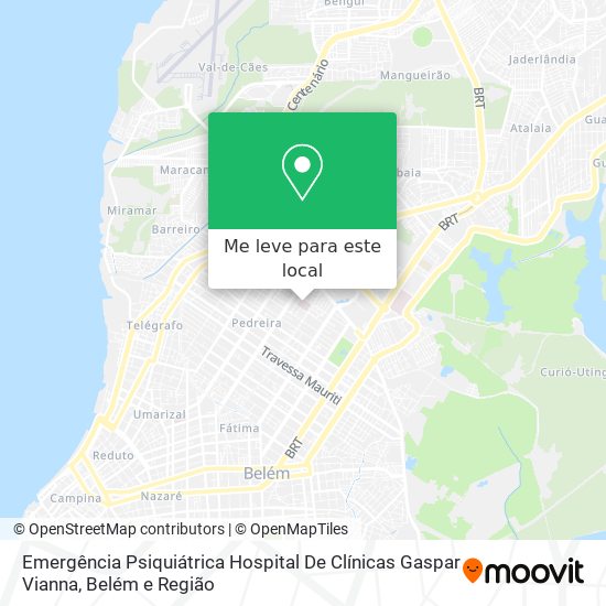 Emergência Psiquiátrica Hospital De Clínicas Gaspar Vianna mapa