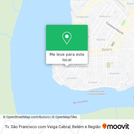 Tv. São Francisco com Veiga Cabral mapa