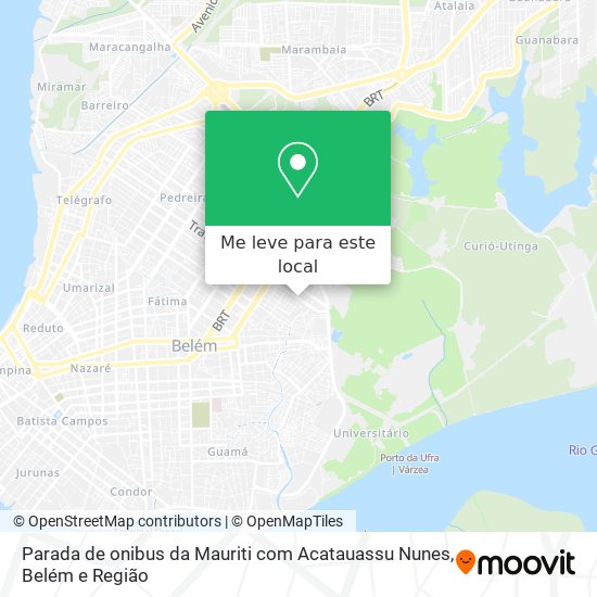 Parada de onibus da Mauriti com Acatauassu Nunes mapa
