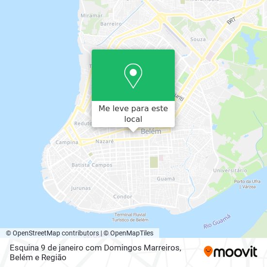 Esquina 9 de janeiro com Domingos Marreiros mapa