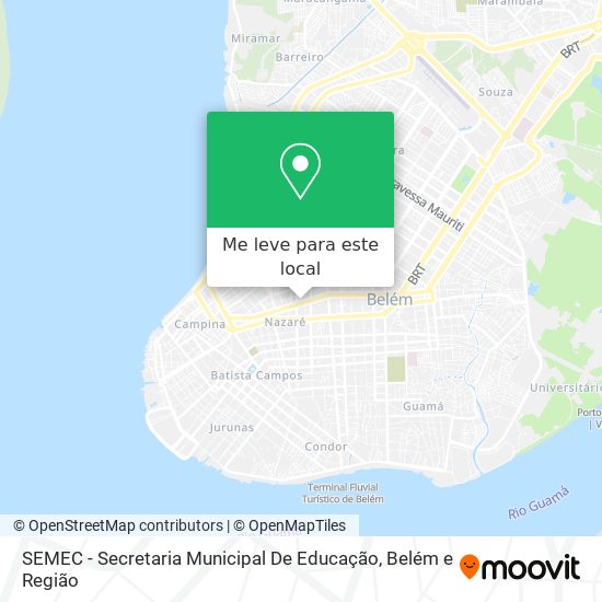 SEMEC - Secretaria Municipal De Educação mapa