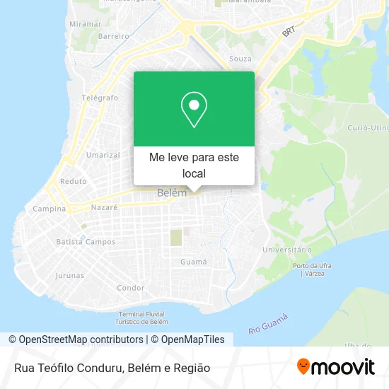 Rua Teófilo Conduru mapa