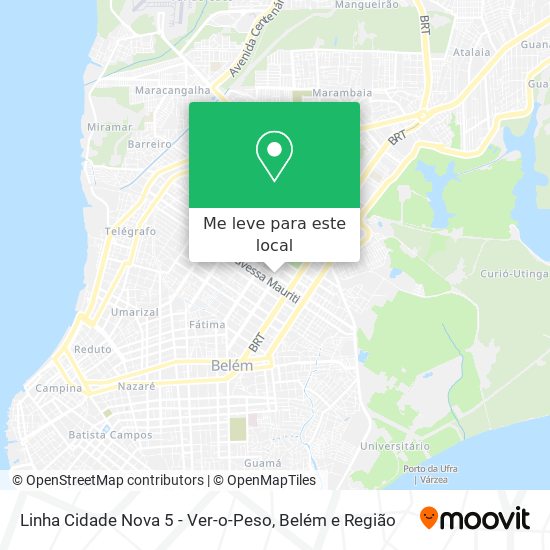 Linha Cidade Nova 5 - Ver-o-Peso mapa