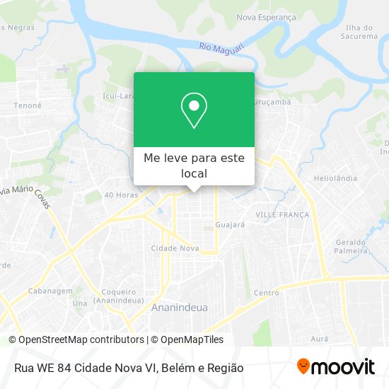 Rua WE 84 Cidade Nova VI mapa