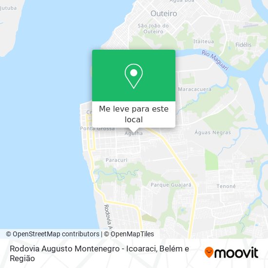 Rodovia Augusto Montenegro - Icoaraci mapa