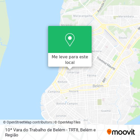 10ª Vara do Trabalho de Belém - TRT8 mapa