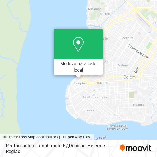 Restaurante e Lanchonete K / ,Delicias mapa
