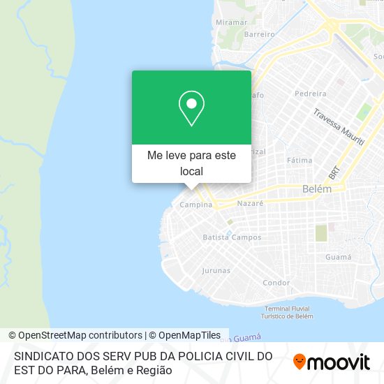 SINDICATO DOS SERV PUB DA POLICIA CIVIL DO EST DO PARA mapa