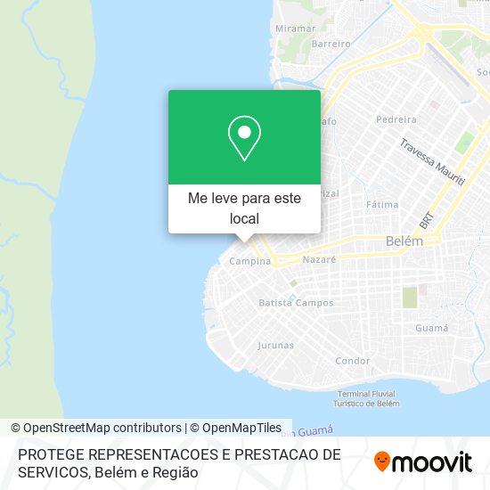 PROTEGE REPRESENTACOES E PRESTACAO DE SERVICOS mapa