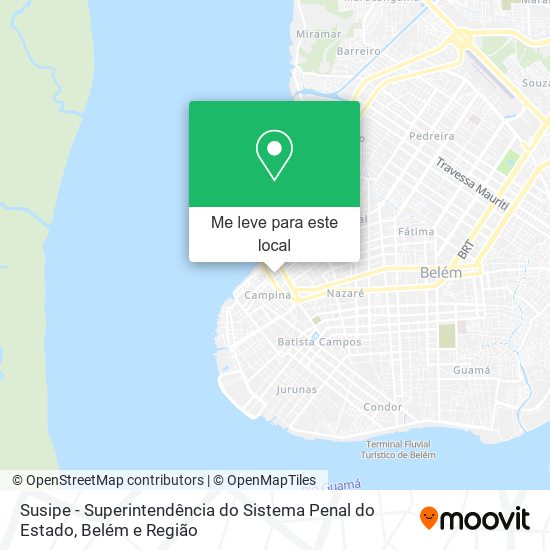 Susipe - Superintendência do Sistema Penal do Estado mapa