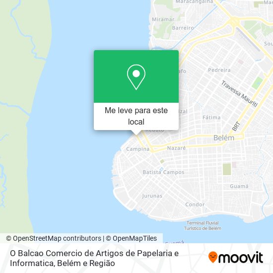 O Balcao Comercio de Artigos de Papelaria e Informatica mapa