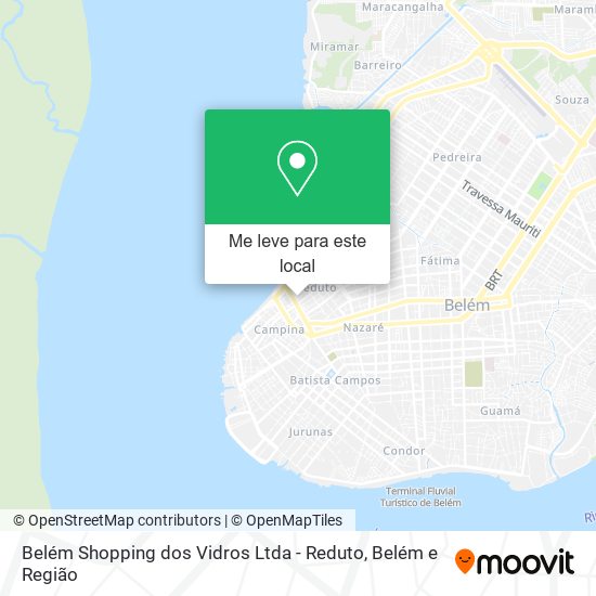 Belém Shopping dos Vidros Ltda - Reduto mapa