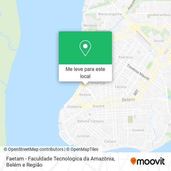 Faetam - Faculdade Tecnologica da Amazônia mapa