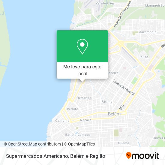 Supermercados Americano mapa