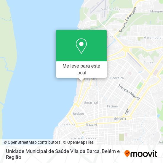 Unidade Municipal de Saúde Vila da Barca mapa